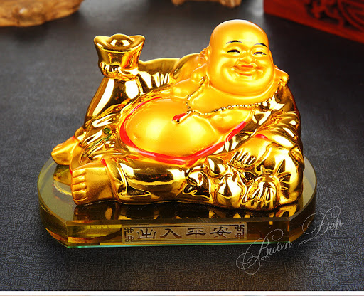 Tượng Phật Di Lặc cầu tài, bình an đặt taplo cho ô tô